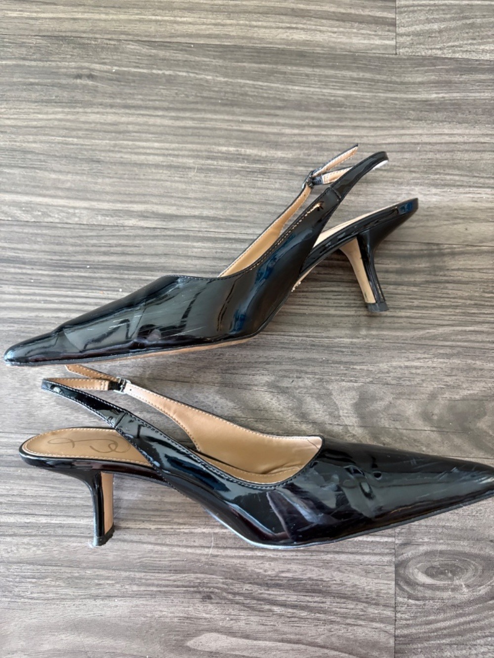 Sam Edelman Hazel Slingback Pump Black size 8.5 3-3/4" stiletto heel - Picture 3 of 9